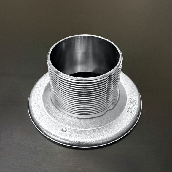 4-1/4 CP Round Floor Drain Brass Strainer With Brass Spud - Picture 2 of 2